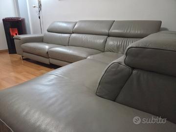 Divano PoltroneSofà vera pelle, 4 posti