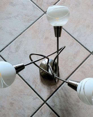 Lampada da Soffitto / Lampadario 3 Luci Globo
