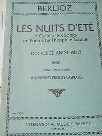 BERLIOZ _"Le unità d'eté" per canto e pianoforte