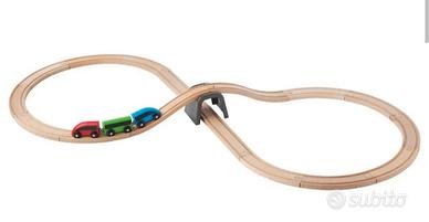 Trenino Legno Bambini Pista Trenino Ferrovia nuovo