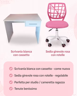 scrivania e sedia 