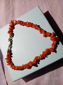 bracciale in corallo e oro