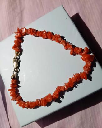 bracciale in corallo e oro