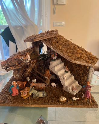 Presepe in casetta vintage