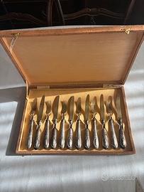 Posate Frutta ARGENTO 800 e ORO Solingen Box
