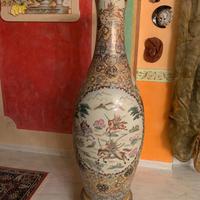 Vaso cinese dipinto a mano h 1,65 m circa