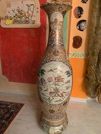 Vaso cinese dipinto a mano h 1,65 m circa