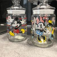 Barattolo disney mickey in vetro decorato lt 1