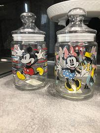 Barattolo disney mickey in vetro decorato lt 1