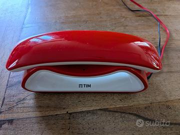 Telefono TIM SMILE cordless rosso design raro