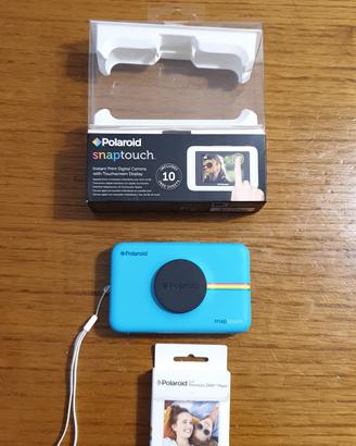 Polaroid snaptouch azzurra + pacco da 50 fogli 