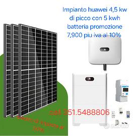 Promozione  impianto fotovoltaico   4,5 kwh