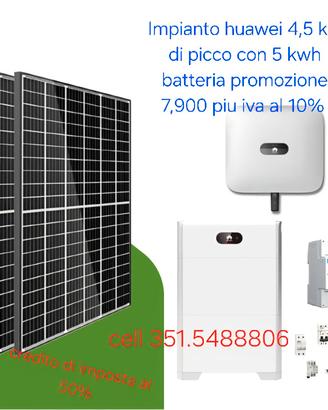 Promozione  impianto fotovoltaico   4,5 kwh