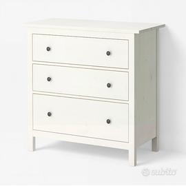 Cassettiera bianca ikea Hemnes 3 cassetti