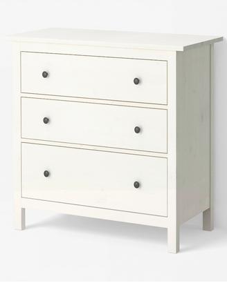 Cassettiera bianca ikea Hemnes 3 cassetti