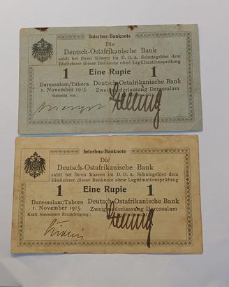 lotto 2 banconote Germania rare