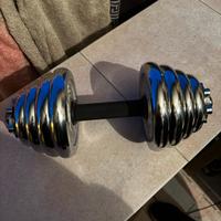 manubrio con diversi pesi