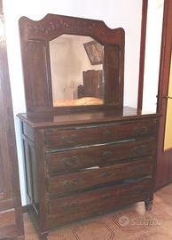 Cassetiera con specchio anni '30