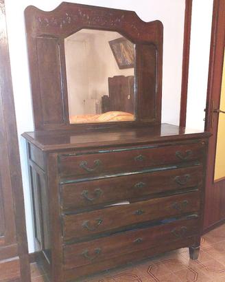 Cassetiera con specchio anni '30