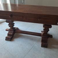 Scrivania in legno massello artigianale anni 60