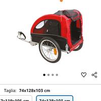 Rimorchio bici per cani