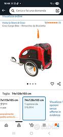 Rimorchio bici per cani