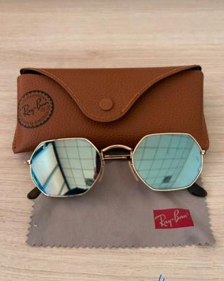 Ray ban Octagonali Specchio oro 