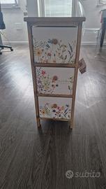cassettiera in legno 
