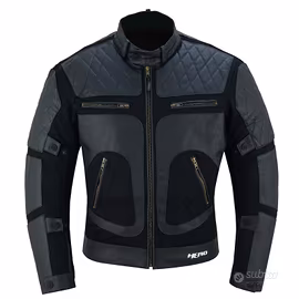 giubbotto moto  estivo pelle uomo donna HERO