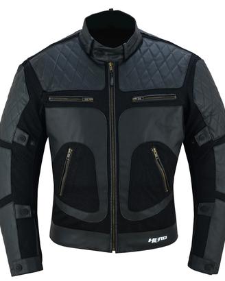 giubbotto moto  estivo pelle uomo donna HERO