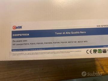 Toner Laser Nero Refill COHPQ7553X / HP 53X (Q7553