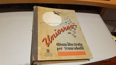 Vecchio album francobolli Universo Marini