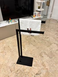 Porta salviette bagno metallo nero