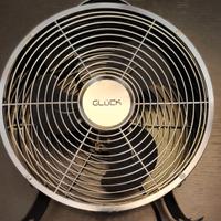Ventilatore da tavolo in metallo retró Gluck
