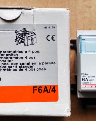 BTICINO F6A/4 Commutatore amperometrico a 4 pos
