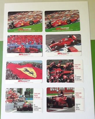Lotto 8 Schede telefoniche Scuderia Ferrari Nuove