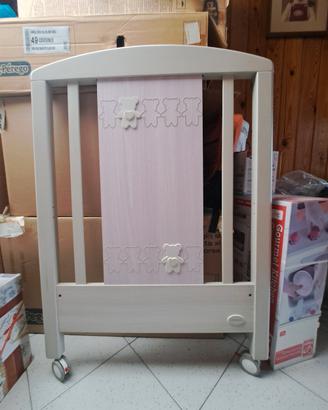 lettino Poppapedretti Dolcecuore bambina beige e r
