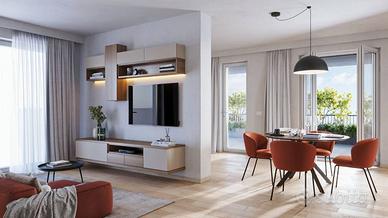 Appartamento di 135 m² con 4 locali e box auto a V