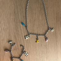 Set collana e bracciale con charms