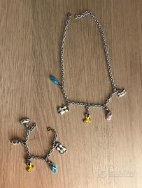 Set collana e bracciale con charms