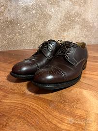 Ferragamo scarpa uomo stringata Derby con toe cap