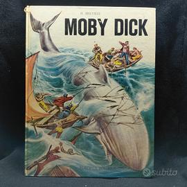 libro Moby Dick anni 60 vintage Cartonato Illustra