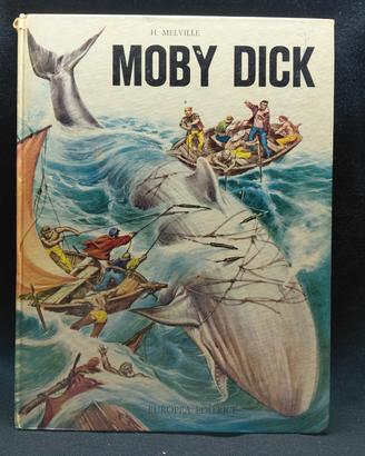 libro Moby Dick anni 60 vintage Cartonato Illustra