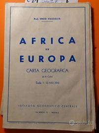 carta geografica Africa ed europa