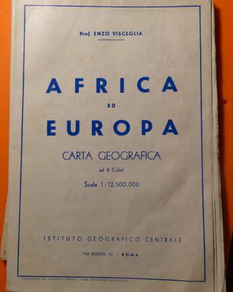 carta geografica Africa ed europa