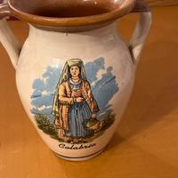 Vaso Calabria torniato e dipinto a mano