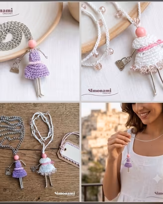 Collana Bambolina Uncinetto SIMONAMI CROCHET 