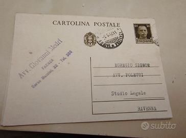 Cartolina d'epoca 1938 Fontanellato (PR) - 30c emi