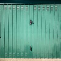 Porta basculante verde