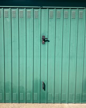 Porta basculante verde